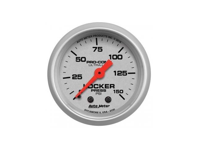 Auto Meter PRO-COMP ULTRA-LITE Mechanical Gauge, 2-1/16", Air Locker Pressure (0-150 PSI)