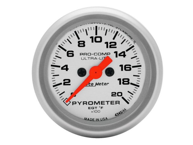 Auto Meter PRO-COMP ULTRA-LITE Digital Stepper Motor Gauge, 2-1/16", Pyrometer (0-2000 deg. F)