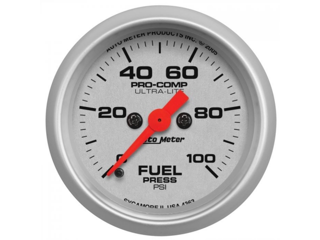 Auto Meter PRO-COMP ULTRA-LITE Digital Stepper Motor Gauge, 2-1/16", Fuel Pressure (0-100 PSI)