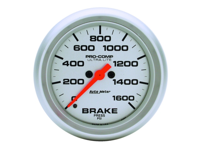 Auto Meter PRO-COMP ULTRA-LITE Digital Stepper Motor Gauge, 2-5/8", Brake Pressure (0-1600 PSI)