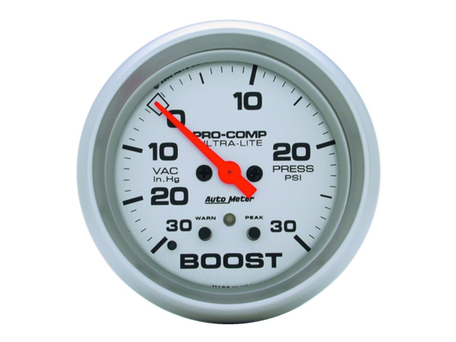 Auto Meter PRO-COMP ULTRA-LITE Digital Stepper Motor Gauge, 2-5/8", Vacuum/Boost (30 In. Hg./30 PSI)