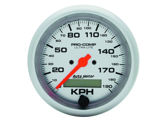 Auto Meter PRO-COMP ULTRA-LITE In-Dash Tach & Speedo, 3-3/8", Speedometer (0-190 Km/H) - Click Image to Close