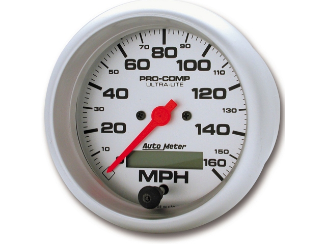 Auto Meter PRO-COMP ULTRA-LITE In-Dash Tach & Speedo, 3-3/8", Speedometer (0-160 MPH)