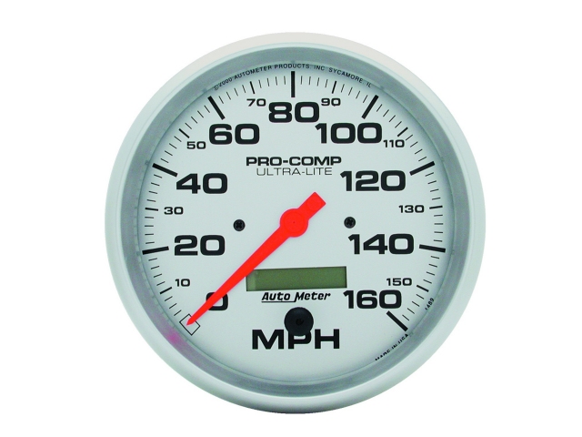 Auto Meter PRO-COMP ULTRA-LITE In-Dash Tach & Speedo, 5", Speedometer (0-160 MPH) - Click Image to Close