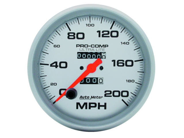 Auto Meter PRO-COMP ULTRA-LITE In-Dash Tach & Speedo, 5", Speedometer (0-200 MPH)