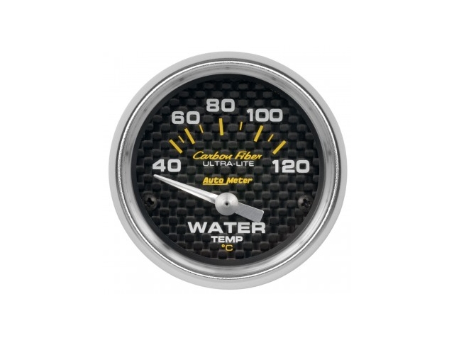 Auto Meter Carbon Fiber ULTRA-LITE Air-Core Gauge, 2-1/16", Water Temperature (40-120 C)