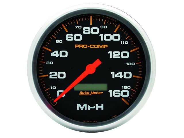 Auto Meter PRO-COMP In-Dash Tach & Speedo, 5", Speedometer (0-160 MPH)
