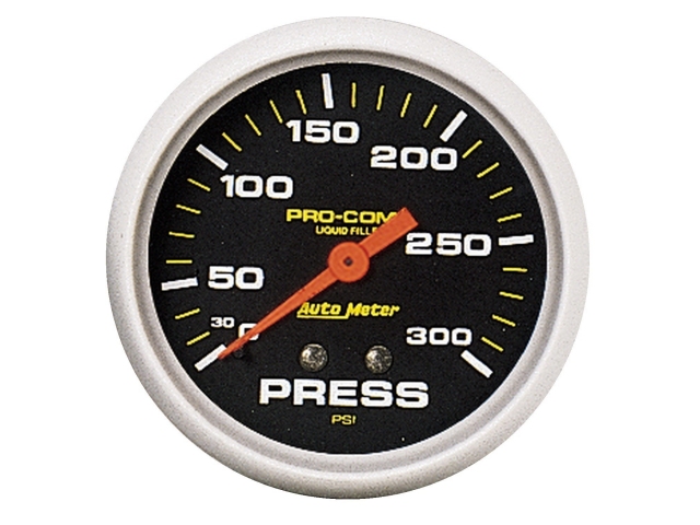 Auto Meter PRO-COMP Liquid Filled Mechanical, 2-5/8", Pressure (0-300 PSI)