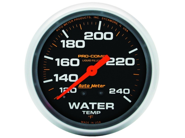 Auto Meter PRO-COMP Liquid Filled Mechanical, 2-5/8", Water Temperature (120-240 deg. F)