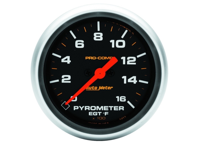 Auto Meter PRO-COMP Digital Stepper Motor Gauge, 2-5/8", Pyrometer (0-1600 PSI)