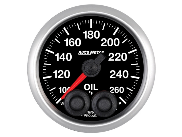Auto Meter ELITE SERIES Digital Stepper Motor Gauge, 2-1/16", Oil Temperature (100-260 F) - Click Image to Close