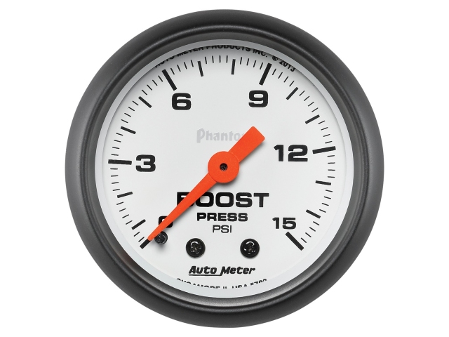 Auto Meter Phantom Mechanical, 2-1/16", Boost (0-15 PSI)