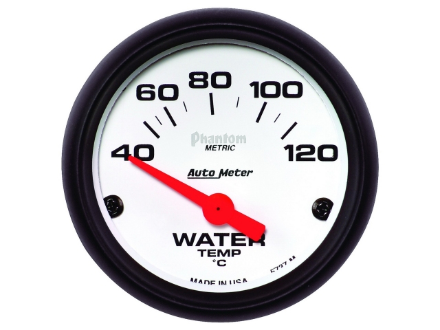 Auto Meter Phantom Air-Core Gauge, 2-1/16", Water Temperature (40-120 deg. C) - Click Image to Close