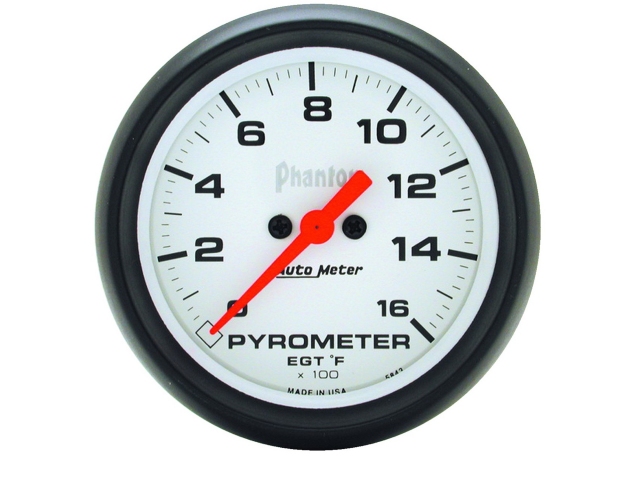 Auto Meter Phantom Digital Stepper Motor Gauge, 2-5/8", Pyrometer (0-1600 deg. F) - Click Image to Close