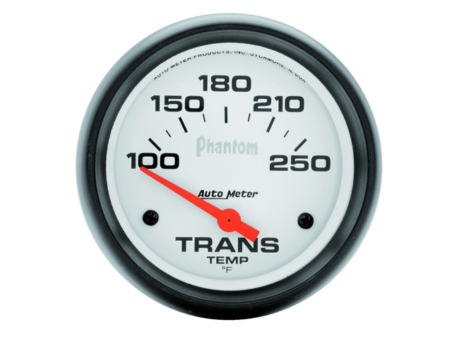 Auto Meter Phantom Air-Core Gauge, 2-5/8", Transmission Temperature (100-250 deg. F) - Click Image to Close