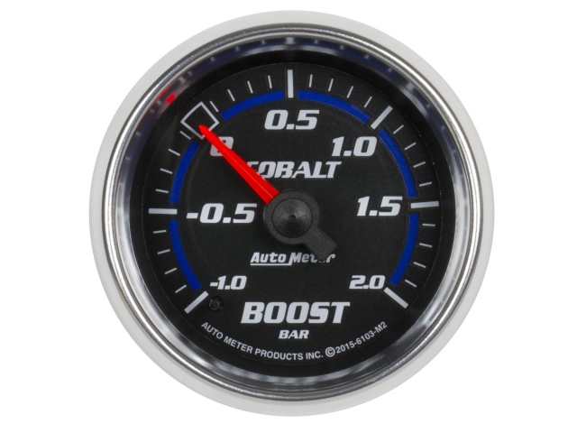 Auto Meter COBALT Mechanical Gauge, 2-1/16", Vacuum/Boost (-1-+2 BAR)