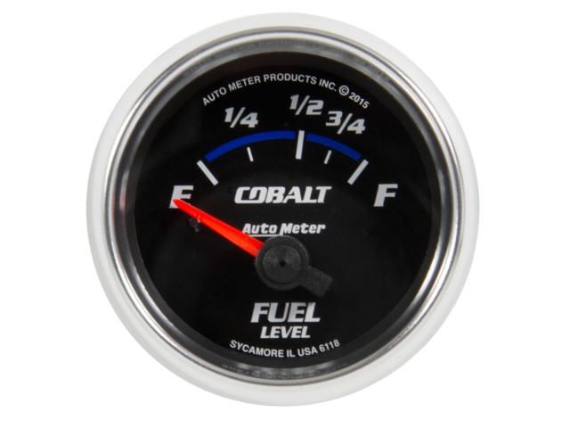 Auto Meter COBALT Air-Core Gauge, 2-1/16", Fuel Level (16-158 Ohms)