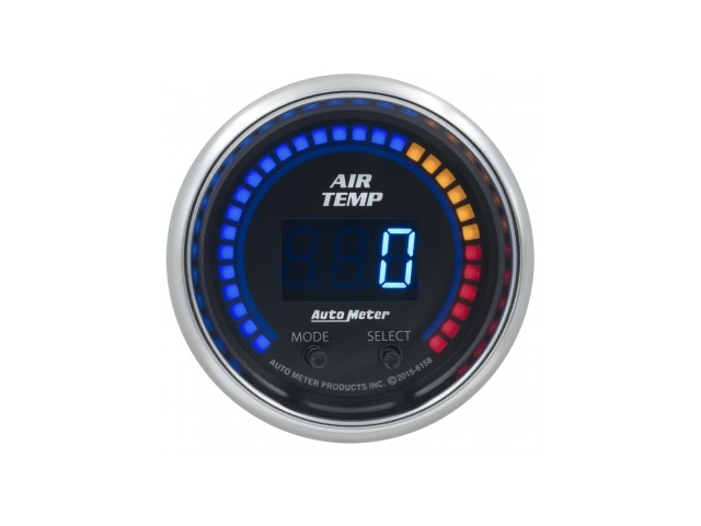 Auto Meter COBALT Digital Gauge, 2-1/16", Dual Channel Air Temperature (0-300 F)