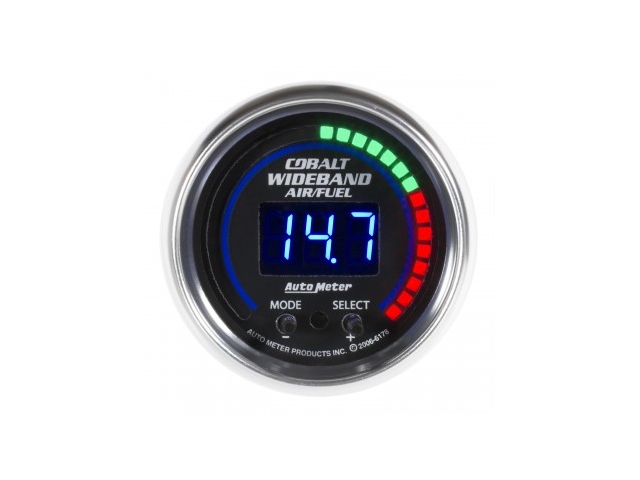 Auto Meter COBALT Digital Gauge, 2-1/16", Wideband Air/Fuel Ratio (6:1-20:1 AFR) - Click Image to Close