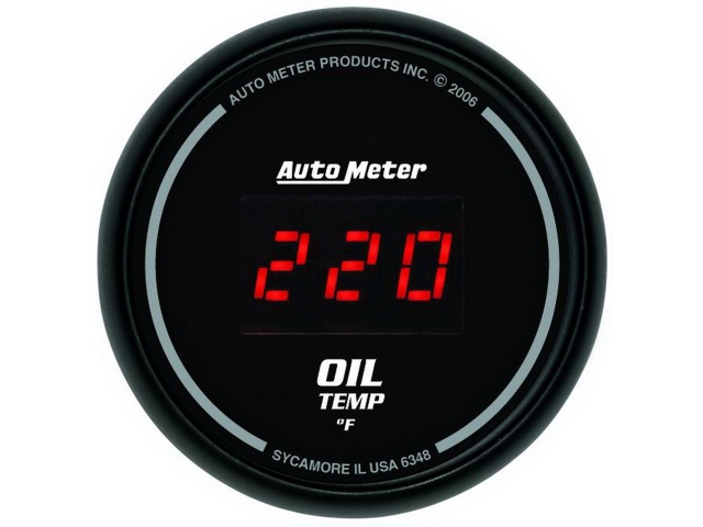 Auto Meter SPORT-COMP DIGITAL, 2-1/16", Oil Temperature (0-340 deg. F) - Click Image to Close