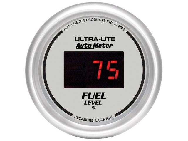 Auto Meter ULTRA-LITE DIGITAL Digital Gauge, 2-1/16", Programmable Fuel Level (0-280 Ohms) - Click Image to Close