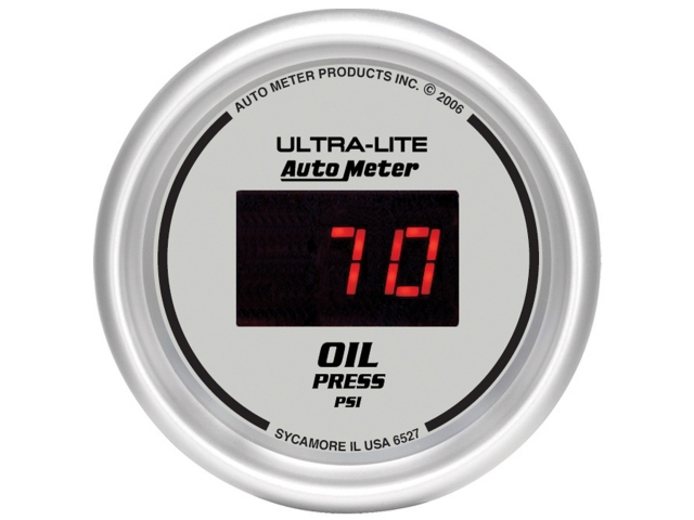 Auto Meter ULTRA-LITE DIGITAL Digital Gauge, 2-1/16", Oil Pressure (5-100 PSI)
