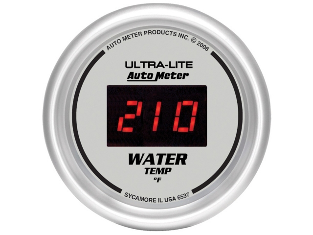 Auto Meter ULTRA-LITE DIGITAL Digital Gauge, 2-1/16", Water Temperature (0-340 F)