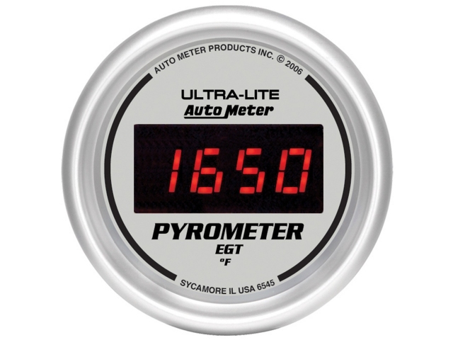 Auto Meter ULTRA-LITE DIGITAL Digital Gauge, 2-1/16", Pyrometer (0-2000 F) - Click Image to Close