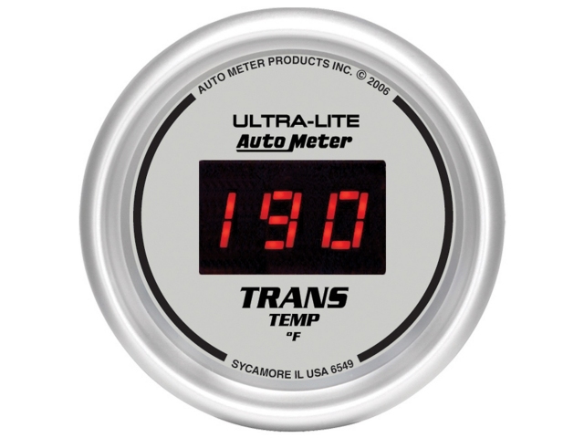 Auto Meter ULTRA-LITE DIGITAL Digital Gauge, 2-1/16", Transmission Temperature (0-340 F) - Click Image to Close