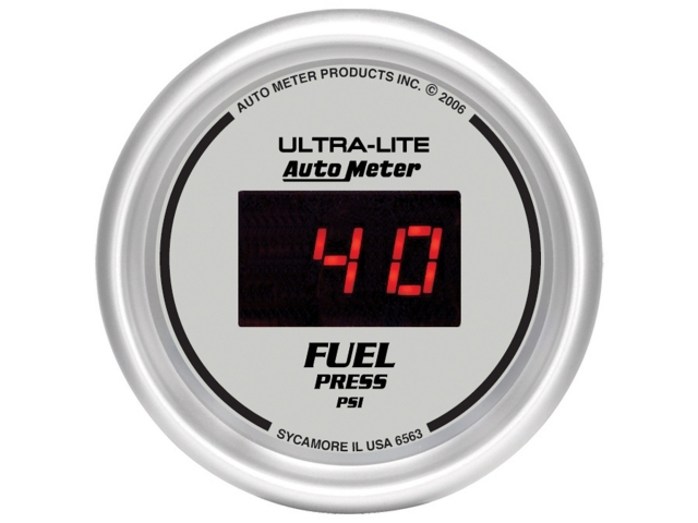 Auto Meter ULTRA-LITE DIGITAL Digital Gauge, 2-1/16", Fuel Pressure (5-500 PSI) - Click Image to Close