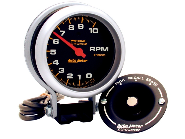Auto Meter PRO-COMP Pedestal Mount Tach, 3-3/4", Tachometer Memory (0-10000 RPM)