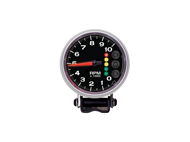 Auto Meter ELITE SERIES Pedestal Mount Tach, 3-3/4", Tachometer NASCAR Professional Pit Road Speed/Progressive Shift Light (0-10000 RPM)