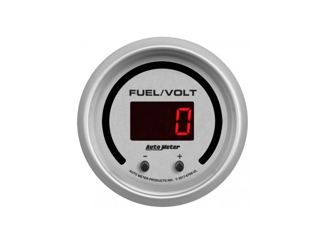 Auto Meter ULTRA-LITE DIGITAL Digital Gauge, 2-1/16", Two Channel Fuel Level/Voltmeter (280 Ohms/8-18 Volts)