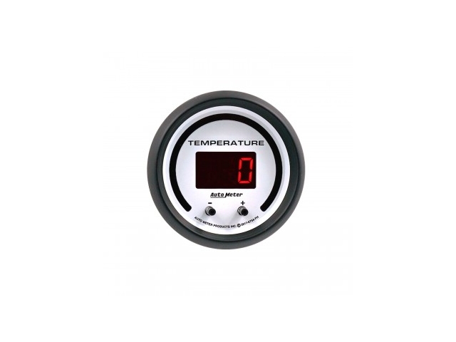 Auto Meter Phantom Digital Gauge, 2-1/16", Two Channel Fluid Temperature (60-340 F/40-170 C)