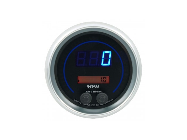 Auto Meter COBALT DIGITAL Digital Gauge, 3-3/8", Electric Programmable Speedometer (260 MPH/260 Km/H)