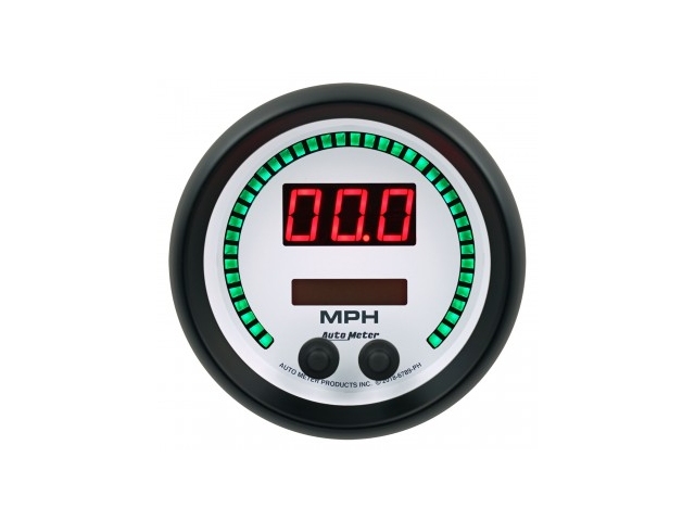 Auto Meter Phantom Digital Gauge, 3-3/8", Electric Programmable Speedometer (260 MPH/260 Km/H)