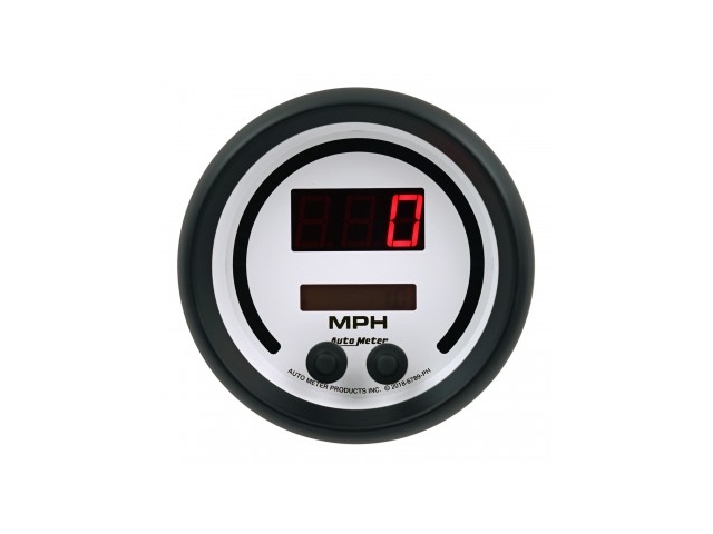 Auto Meter Phantom Digital Gauge, 3-3/8", Electric Programmable Speedometer (260 MPH/260 Km/H) - Click Image to Close