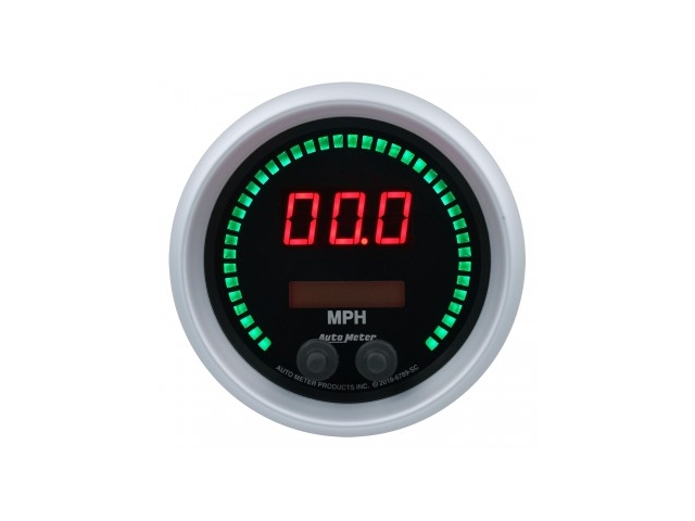 Auto Meter SPORT-COMP Digital Gauge, 3-3/8", Electric Programmable Speedometer (260 MPH/260 Km/H)