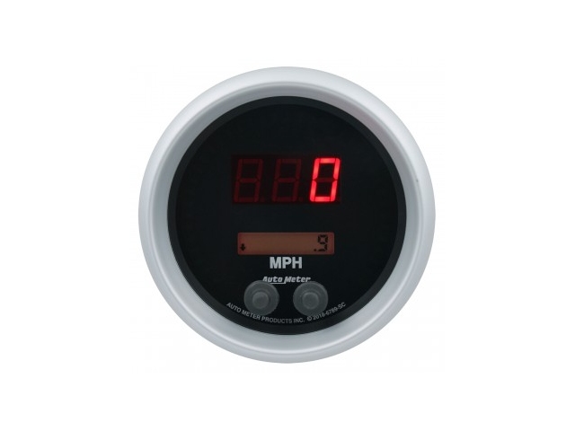 Auto Meter SPORT-COMP Digital Gauge, 3-3/8", Electric Programmable Speedometer (260 MPH/260 Km/H) - Click Image to Close