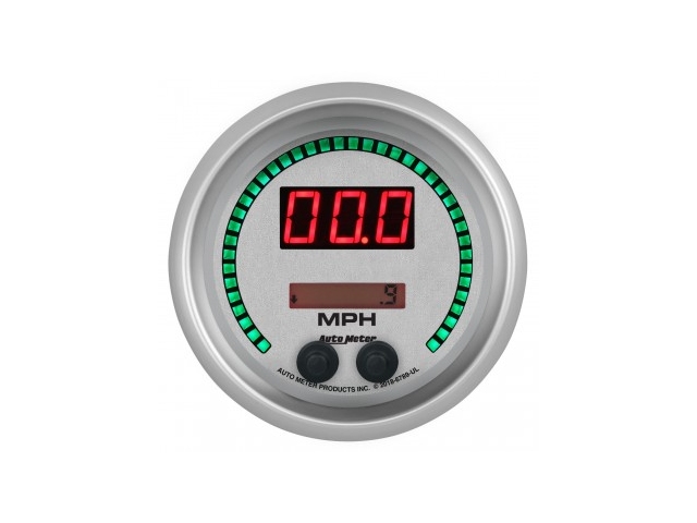 Auto Meter ULTRA-LITE DIGITAL Digital Gauge, 3-3/8", Electric Programmable Speedometer (260 MPH/260 Km/H)