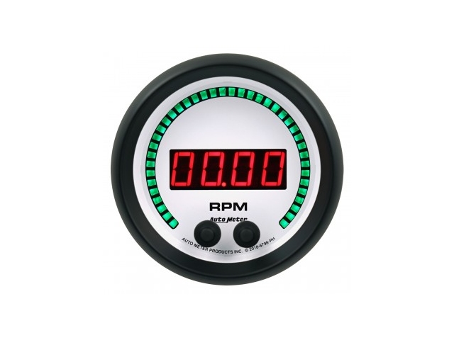 Auto Meter Phantom Digital Gauge, 3-3/8", In-Dash Tachometer (0-16000 RPM)