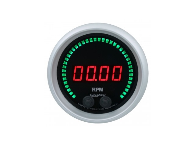 Auto Meter SPORT-COMP Digital Gauge, 3-3/8", In-Dash Tachometer (0-16000 RPM)
