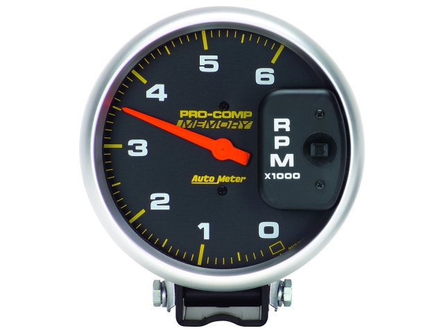 Auto Meter PRO-COMP Pedestal Mount Tach, 5", Tachometer DIESEL w/ Peak Memory (0-6000 RPM) - Click Image to Close