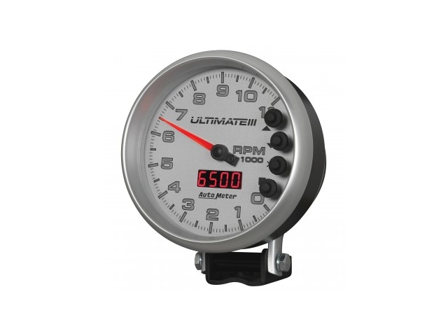 Auto Meter ULTIMATE III Air-Core Gauge, 5", Pedestal Mount Playback Tachometer (0-11000 RPM)