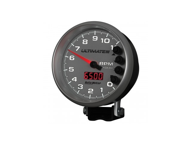 Auto Meter ULTIMATE III Air-Core Gauge, 5", Pedestal Mount Playback Tachometer (0-11000 RPM)