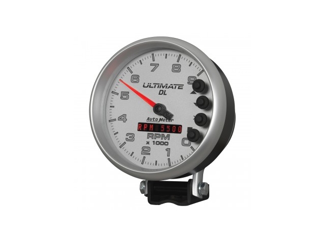 Auto Meter ULTIMATE DL Air-Core Gauge, 5", Pedestal Mount Playback Tachometer (0-9000 RPM)