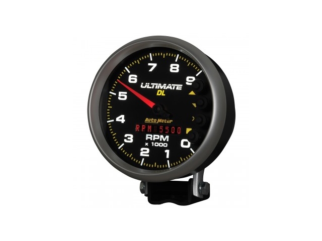 Auto Meter ULTIMATE DL Air-Core Gauge, 5", Pedestal Mount Playback Tachometer (0-9000 RPM)