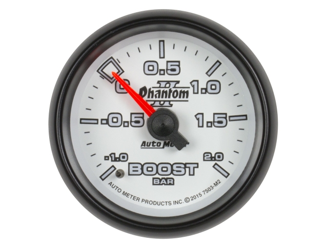 Auto Meter Phantom II Mechanical, 2-1/16", Vacuum/Boost (-1/+2 Bar)
