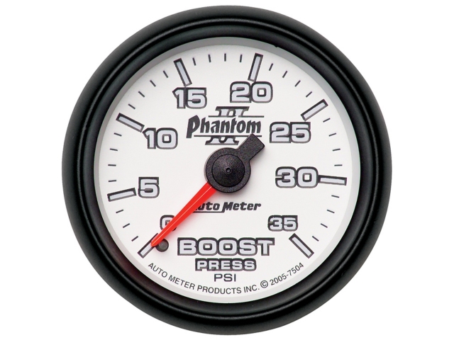 Auto Meter Phantom II Mechanical, 2-1/16", Boost (0-35 PSI)