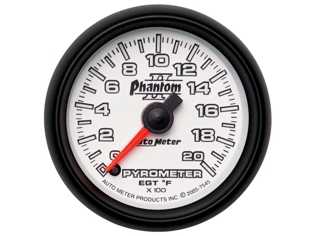 Auto Meter Phantom II Digital Stepper Motor Gauge, 2-1/16", Pyrometer (0-2000 deg. F)